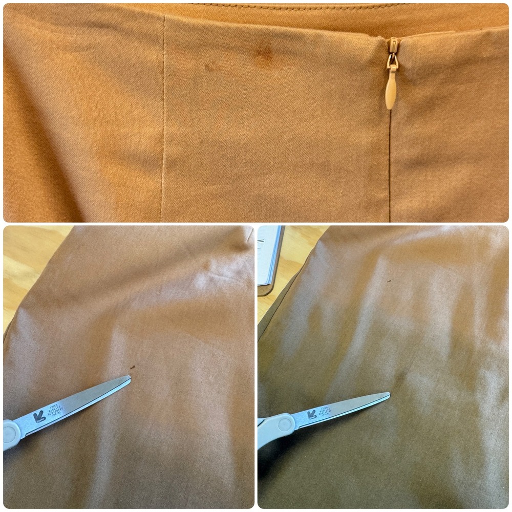 Coldwater Creek Ombre Pencil Skirt Tan Brown Gradient Cotton Blend PS 6-8 - Picture 7 of 8